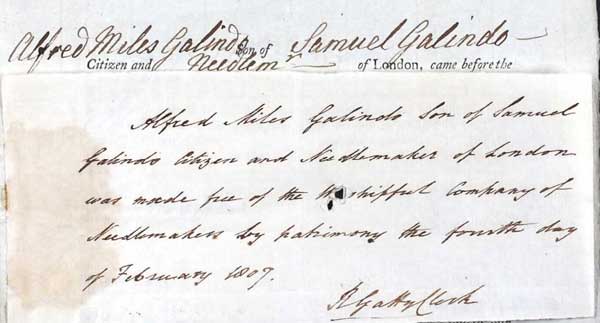 Alfred Miles Needlemaker 